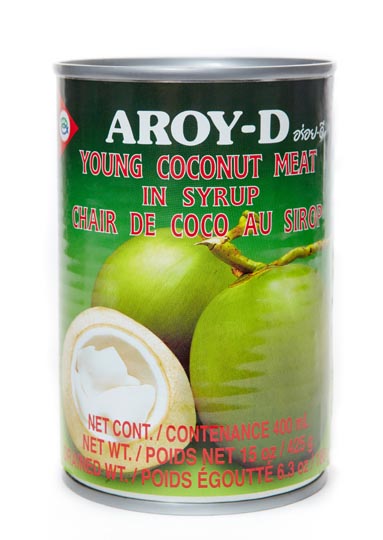 Мякоть молодого кокоса в сиропе "Aroy-d" 0,425 кг