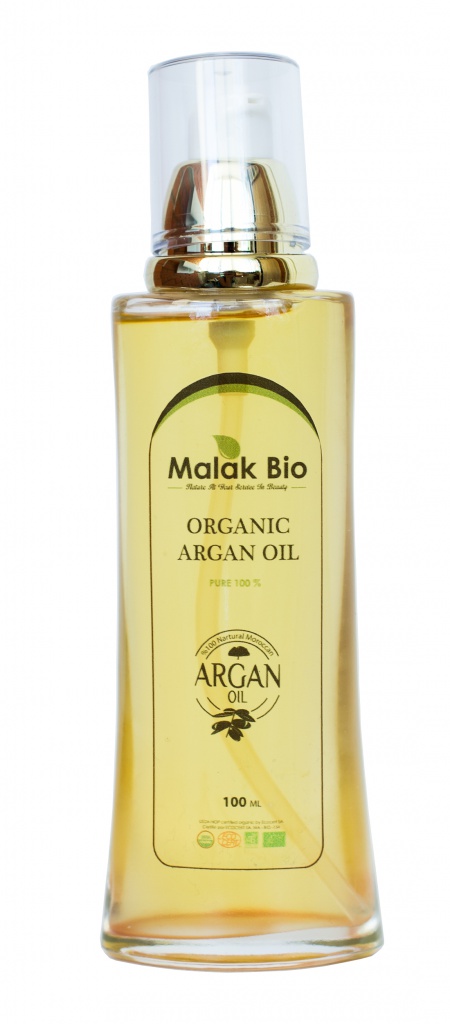 Органическое косметическое масло Арганы "Malak Bio" 100мл. Производство Марокко