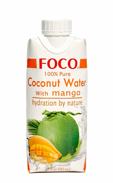 Кокосовая вода с манго "Foco" 330 мл Tetra Pak 100% натуральный напиток, без сахара