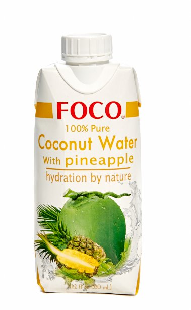 Кокосовая вода с соком ананаса "Foco" 330 мл Tetra Pak 100% натуральный напиток, без сахара