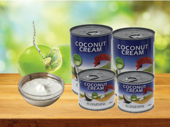 Органические кокосовые сливки Econutrena 22%, 400мл